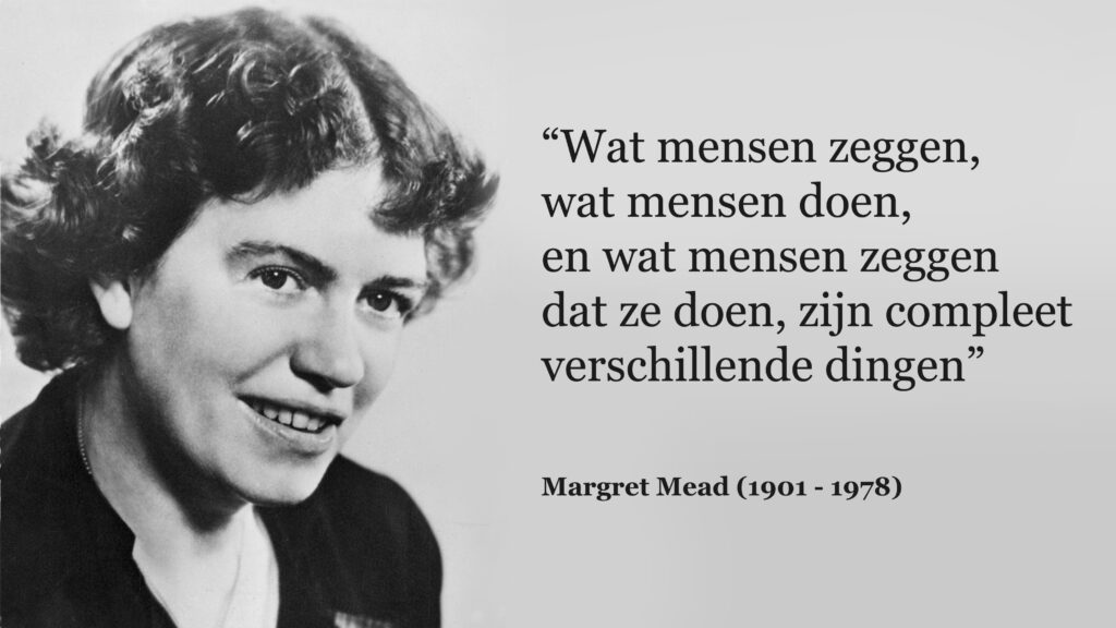 Portret en citaat Margaret Mead